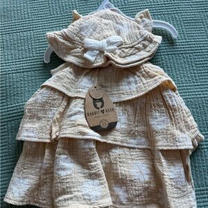 Rabbit & Bear Organic Cream Baby Dress
